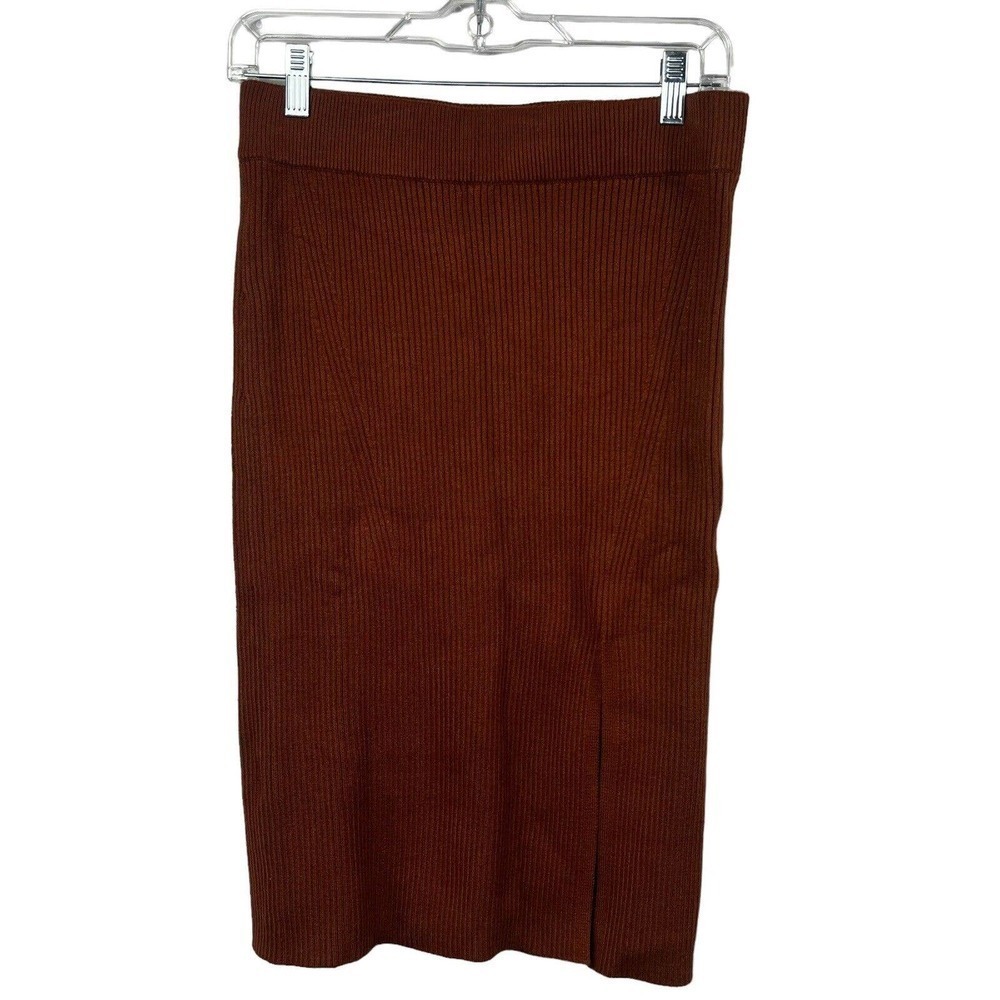 Abercrombie & Fitch Rust Brown Ribbed Knit Sweater Skirt Size MP
